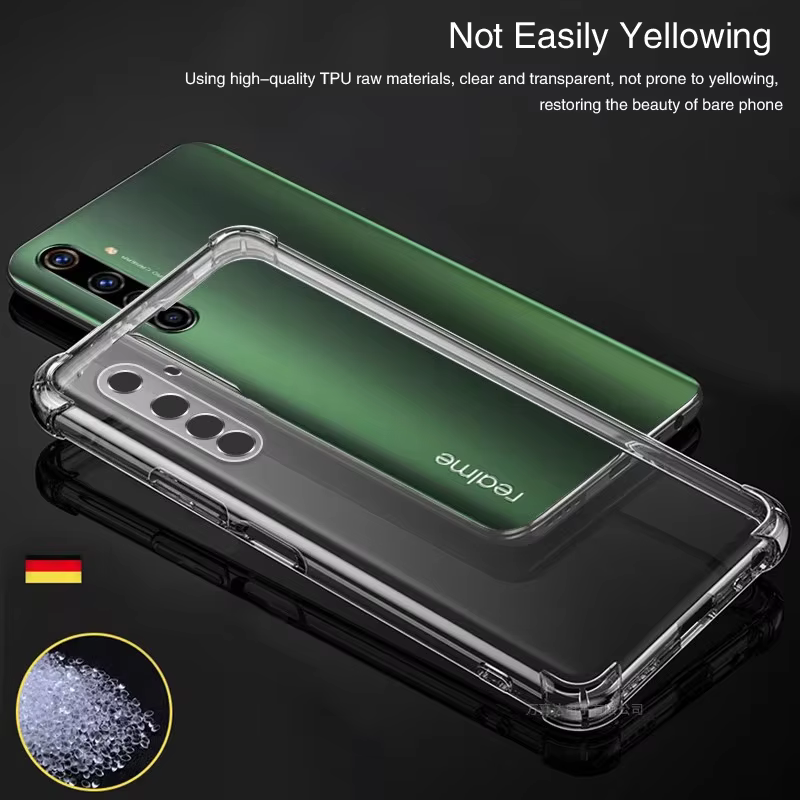 Funda de teléfono suave de silicona con Airbag a prueba de golpes para OPPO Realme 6 Pro 6Pro 6S 6i, Funda trasera Original transparente de lujo - imagen 4