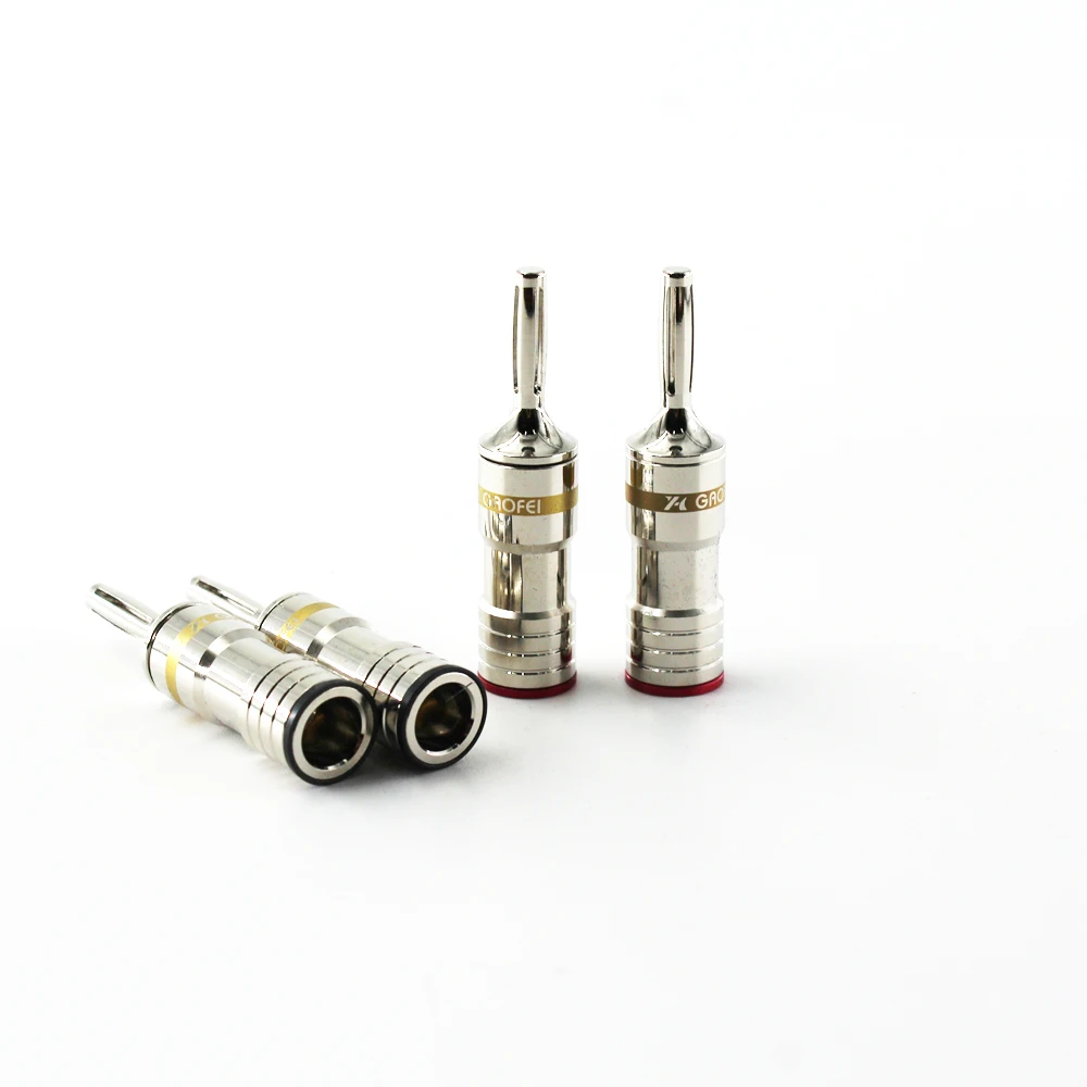 HIFI 5MM Gaofei GF-RHO011B chapado en rodio altavoz cable Audio conector Banana AudioPlug - imagen 5