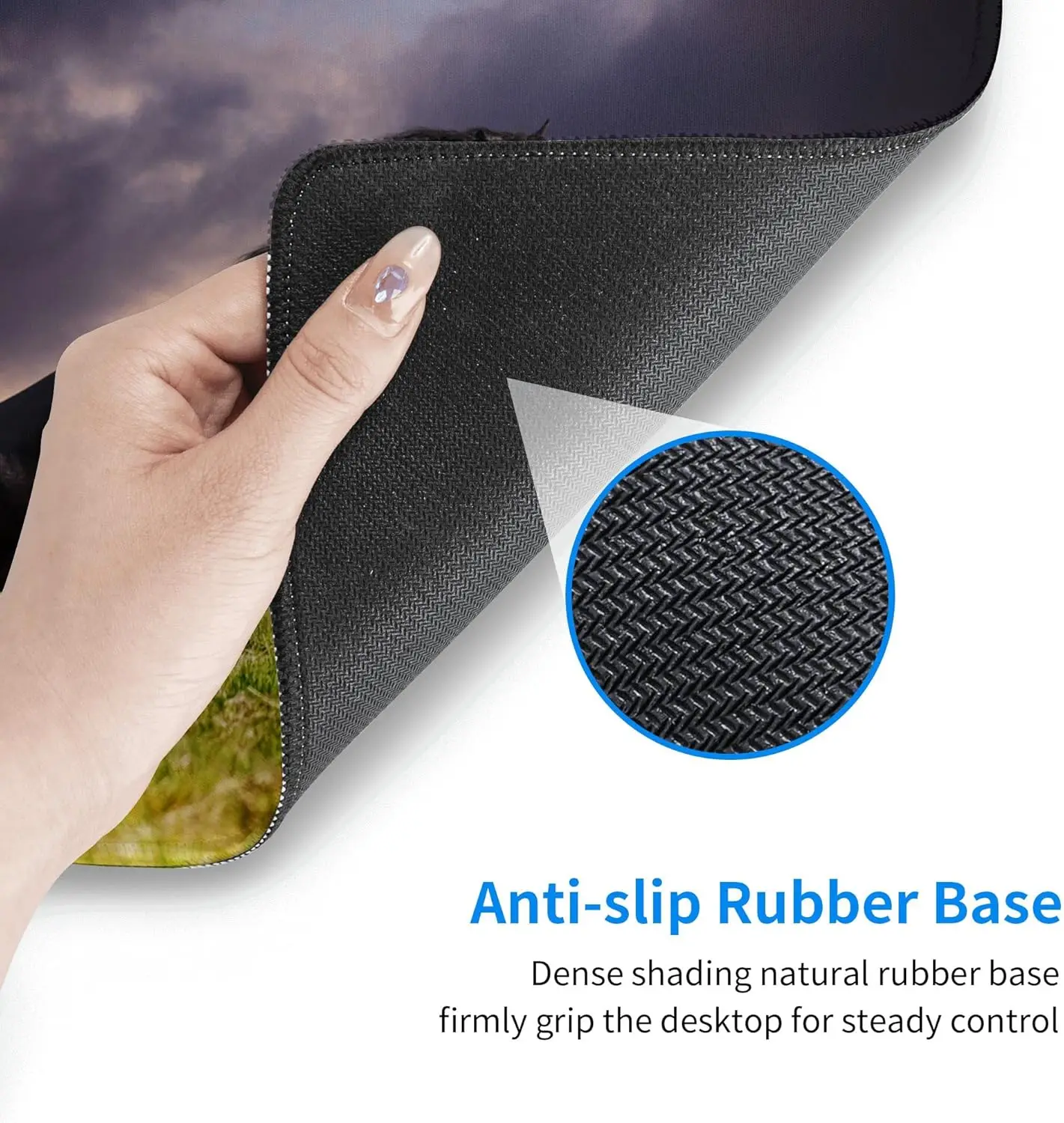 Alfombrilla de escritorio negra, alfombrilla de ratón extendida para juegos, juego de trabajo de oficina, teclado de ordenador, alfombrilla de ratón, Base de goma antideslizante, alfombrilla de ratón grande - imagen 5