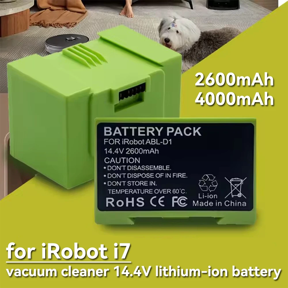Batería de litio de 14,4 V y 12800mAh para iRobot Roomba i3 i4 i7 e5 e6 Series i3+ 3150 3550 i4+ 4150 4550 i6 i6+ 6150 6550 i7 i7+ 7150
