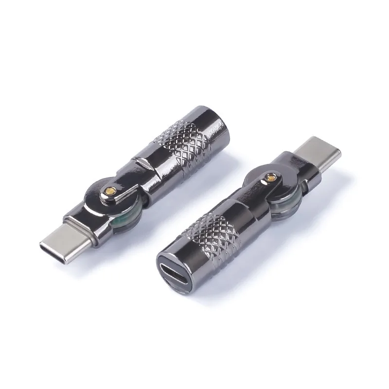 Adaptador USB tipo C, convertidor de conector hembra tipo C macho a Micro USB giratorio de 180 grados para Cable de datos de cargador Xiaomi Samsung - imagen 2