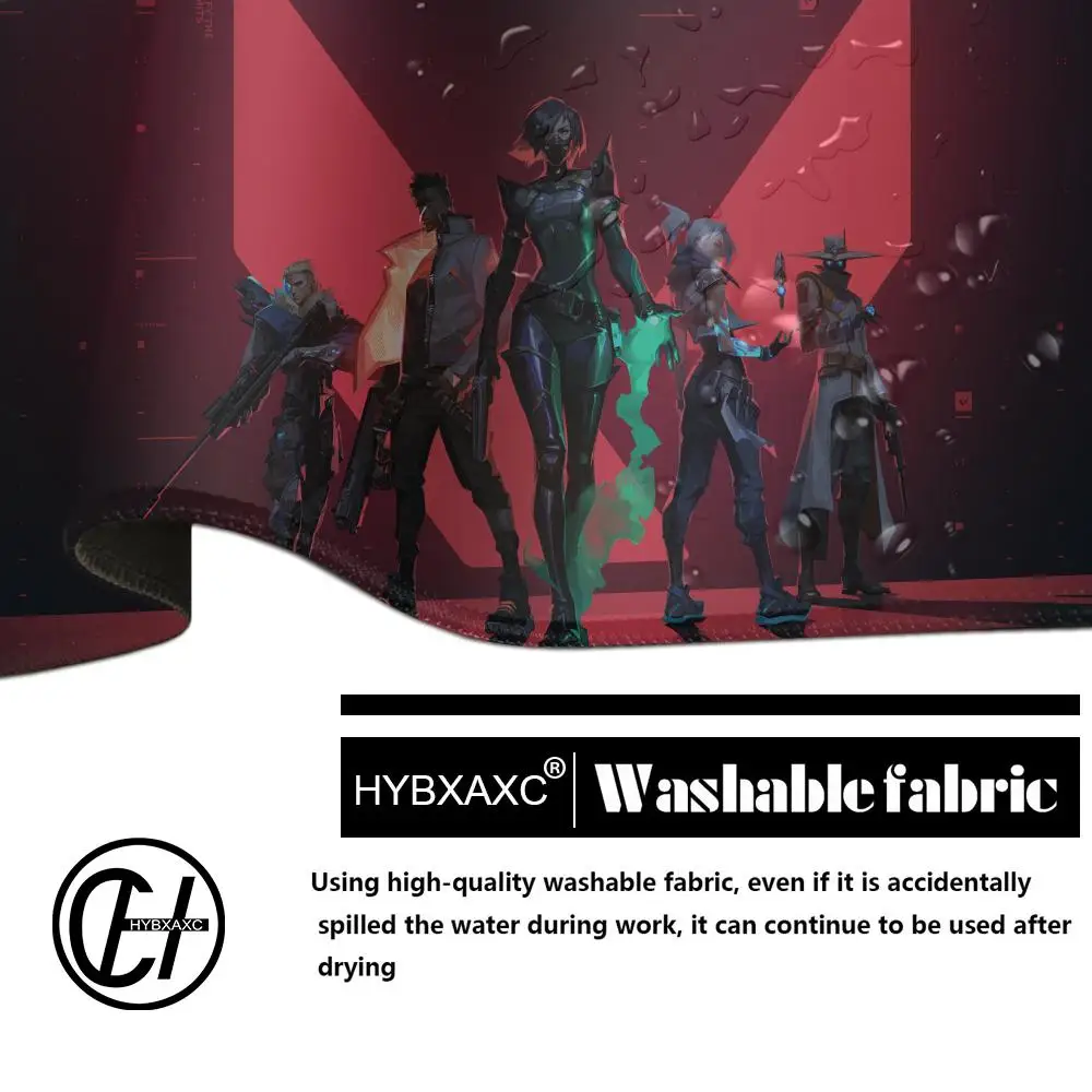 Alfombrillas de ratón v-valorant para videojuegos, alfombrilla de ordenador para Gamer Girl, escritorio Xxl, alfombra para gabinete de PC, accesorios para jugadores Kawaii, teclado, alfombrilla caliente - imagen 5