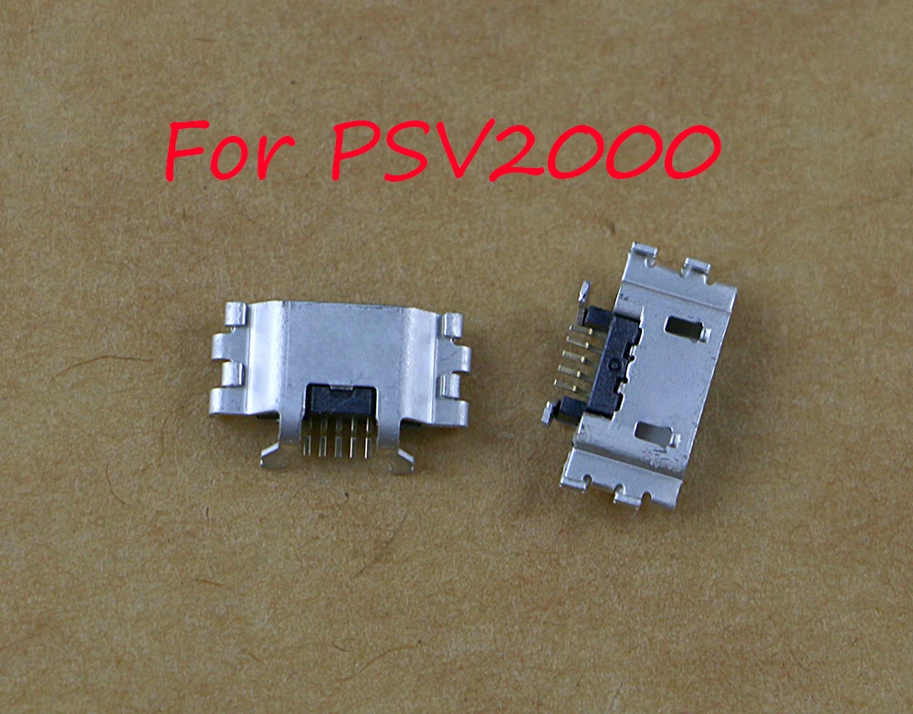 50 Uds Micro USB puerto de carga de datos conector Jack para PS Vita PSV 2000 enchufe de cargador para PSvita Psv2000
