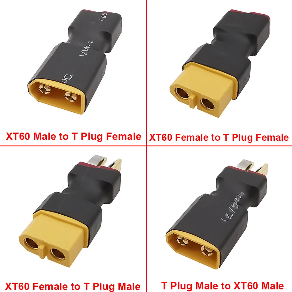 1 Uds XT60 macho/hembra a T-Plug macho/hembra adaptador de conversión de conector para RC Lipo piezas de Control de batería DIY