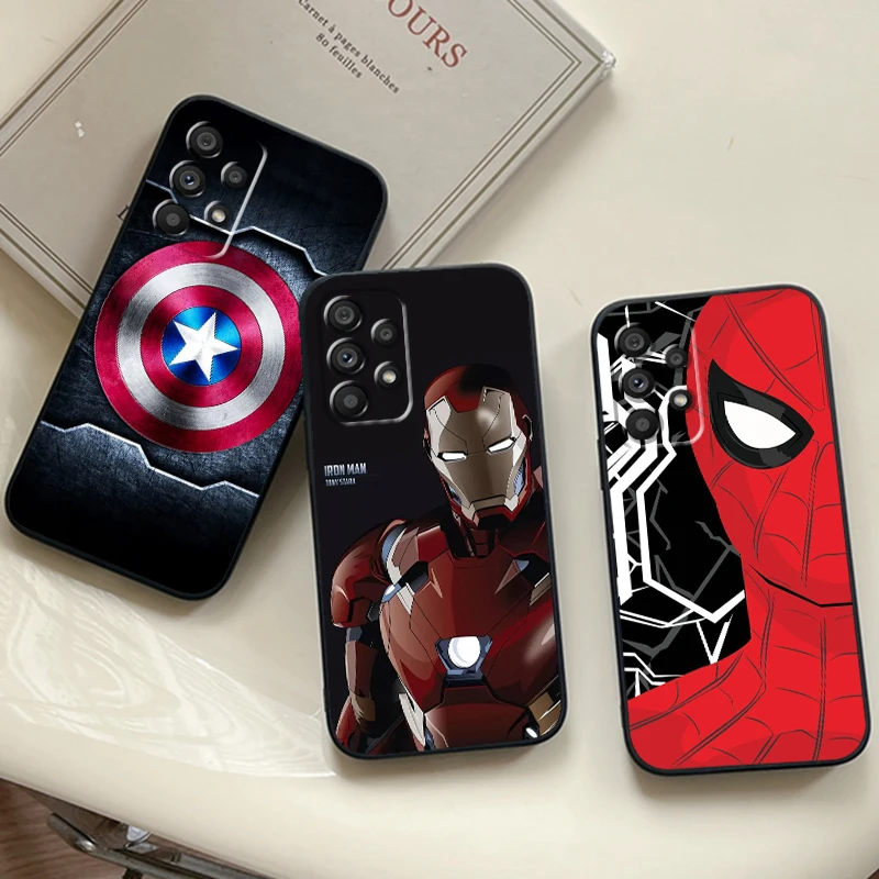 Marvel Iron Man Hero Venom, Funda negra para Samsung A53, A52, A33, A32, A51, A71, A21S, A13, A73, A55, A22, A23, A35, A72, A54, A12, 5G