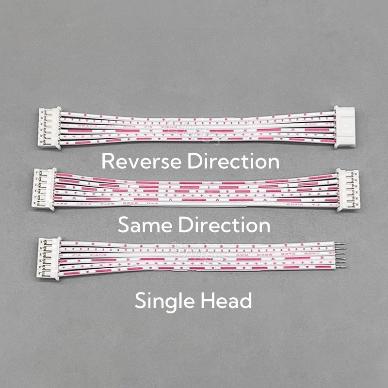 5 uds 10-100cm PH 2,0mm paso 2/3/4/5/6/7/8/9/10/11/12 Pin Cable de cinta rojo blanco cabezal simple/doble misma dirección/inverso