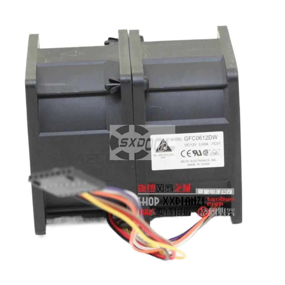 Elevador de coche de alta velocidad de 60mm X 76mm, modificación DIY para Delta GFC0612DW, ventilador de refrigeración de alta velocidad de 6cm - imagen 2