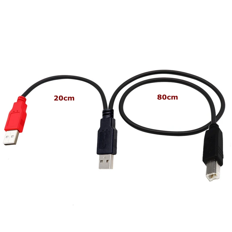 Cable Y triple USB - Detalle del conector USB-B