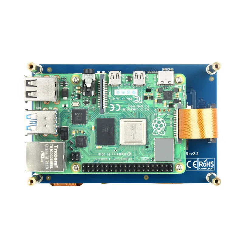 Raspberry Pi pantalla DSI de 4,3 pulgadas MIPI 800x480 pantalla táctil capacitiva de 4,3 pulgadas LCD táctil IPS para Pi 5/4B/3B +/3A +/3B/2B/B +/A + - imagen 2