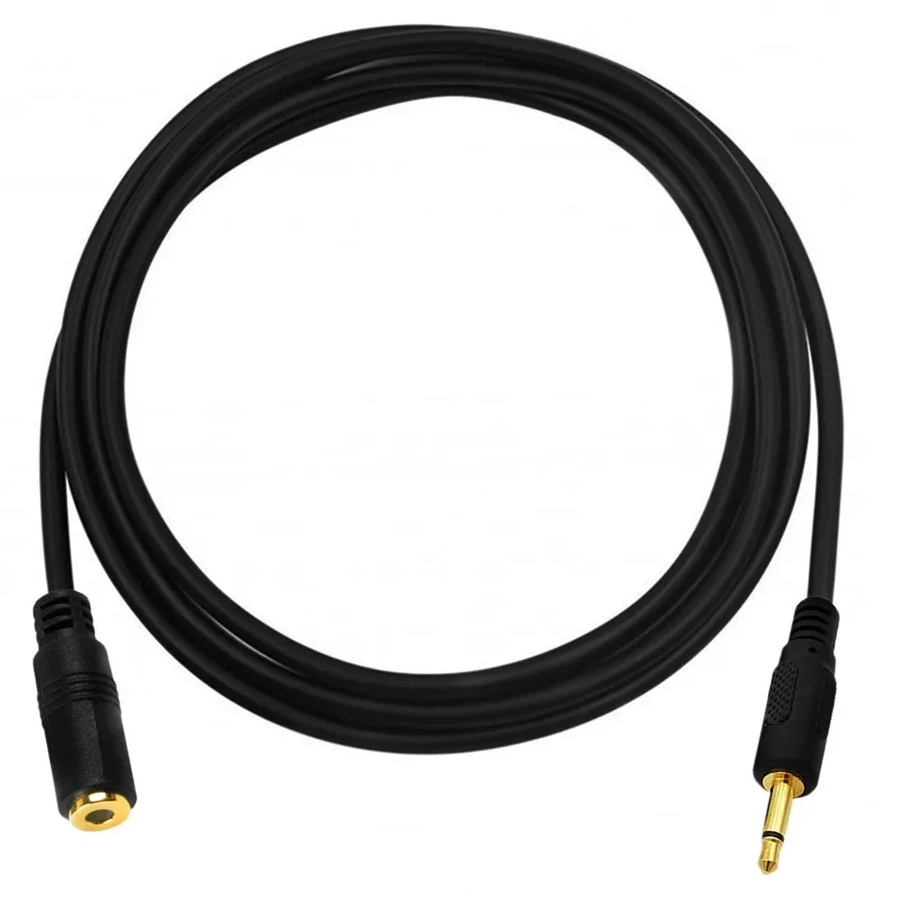 Cable de extensión mono chapado en oro de 3,5mm, 3,5mm, 1/8 "TS, mini conector de audio macho y hembra, cable de cobre - imagen 2