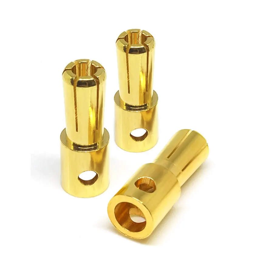 1 par 2/3.0/3.5/4/5.0/5.5/6.0/8.0MM RC batería chapada en oro conector Banana tipo bala conector Banana macho hembra de alta calidad - imagen 3