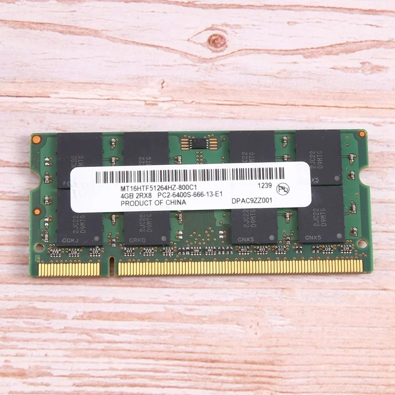 Memoria RAM para ordenador portátil, dispositivo para MT DDR2, 4GB, 800Mhz, PC2, 6400S, 16 Chips, 2RX8, 1,8 V, 200 Pines, SODIMM, fácil de instalar - imagen 4