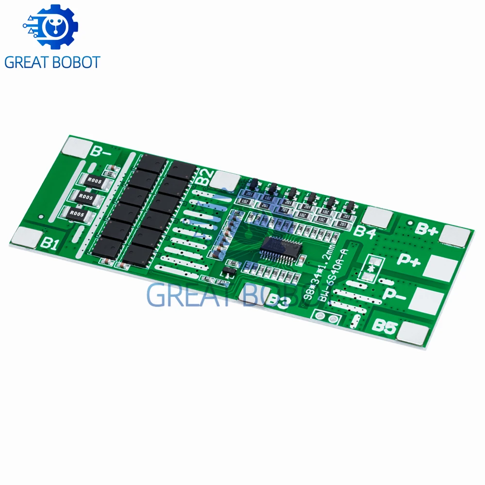 Placa de protección de batería de litio de iones de litio 24V 6S 40A 18650 con función de equilibrio-Ideal para iluminación Solar, Ebike y Scooter BMS PCB - imagen 3