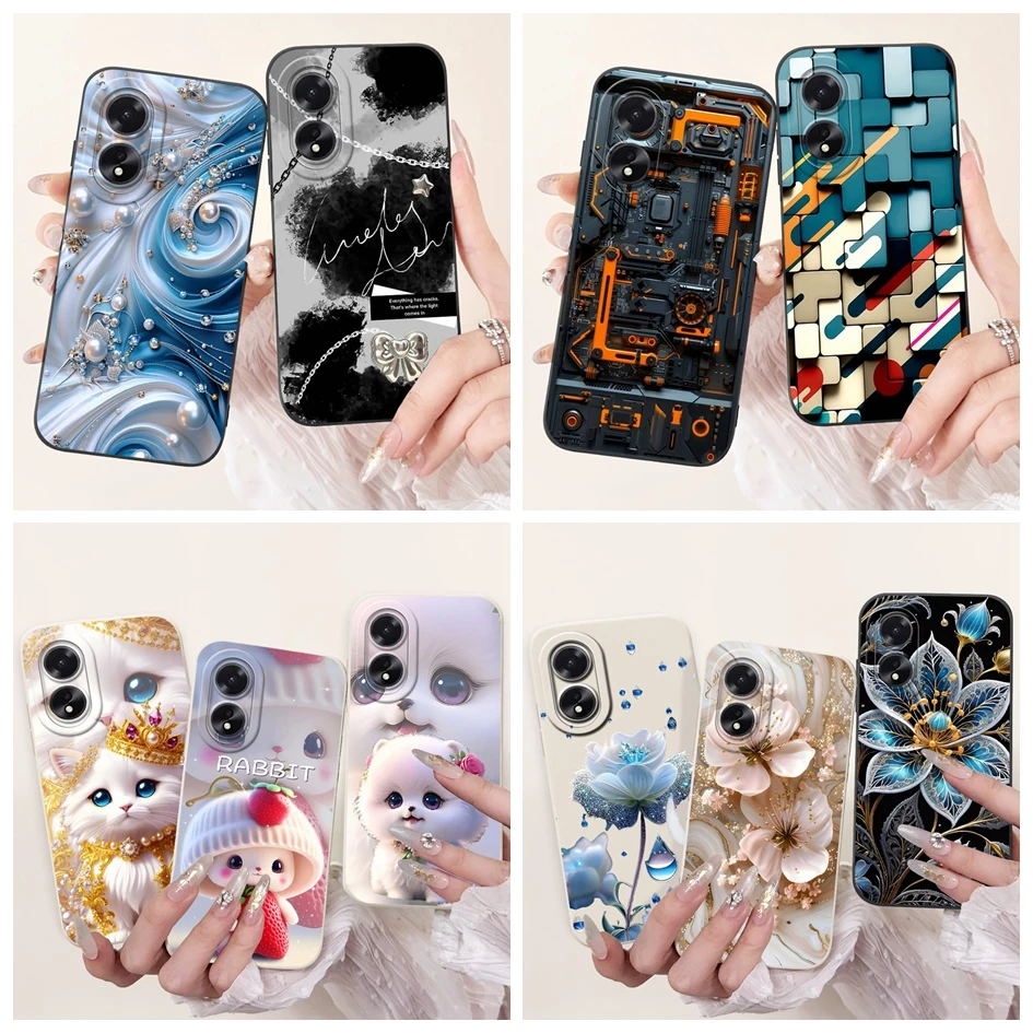 Funda para OPPO A38 4G, funda para Appo A18 Capas CPH2591 CPH2579, parachoques trasero de teléfono a prueba de golpes, funda mate para OppoA38 4G A 38