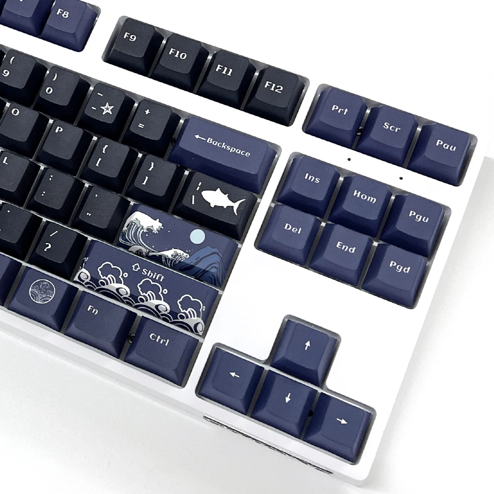 Keycaps Coral Sea MX – PBT negro con sublimación de leyendas en inglés - imagen 2