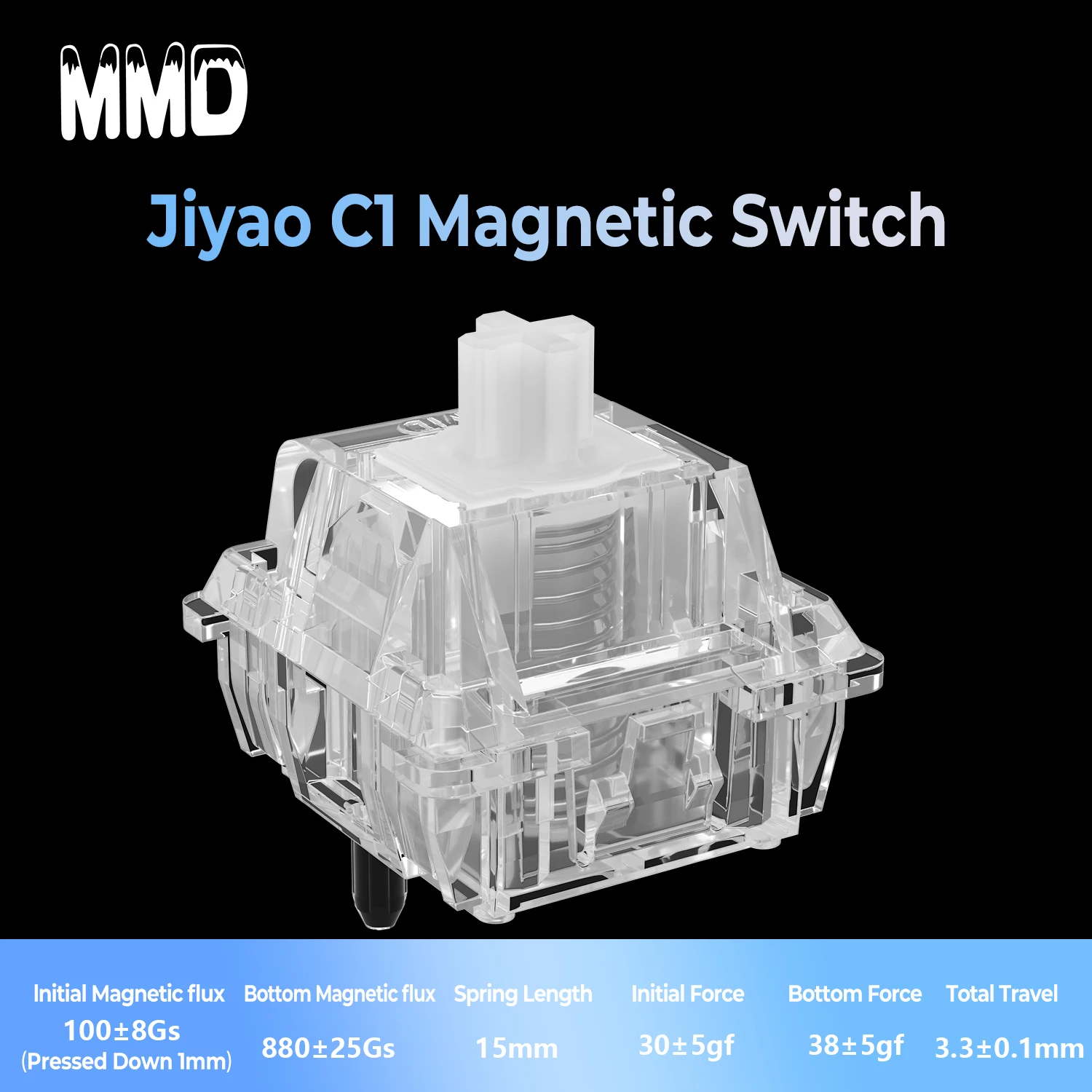 MMD C1 interruptor magnético lineal para teclado mecánico magnético interruptor extremadamente deslumbrante PC prelubricada LY - imagen 2