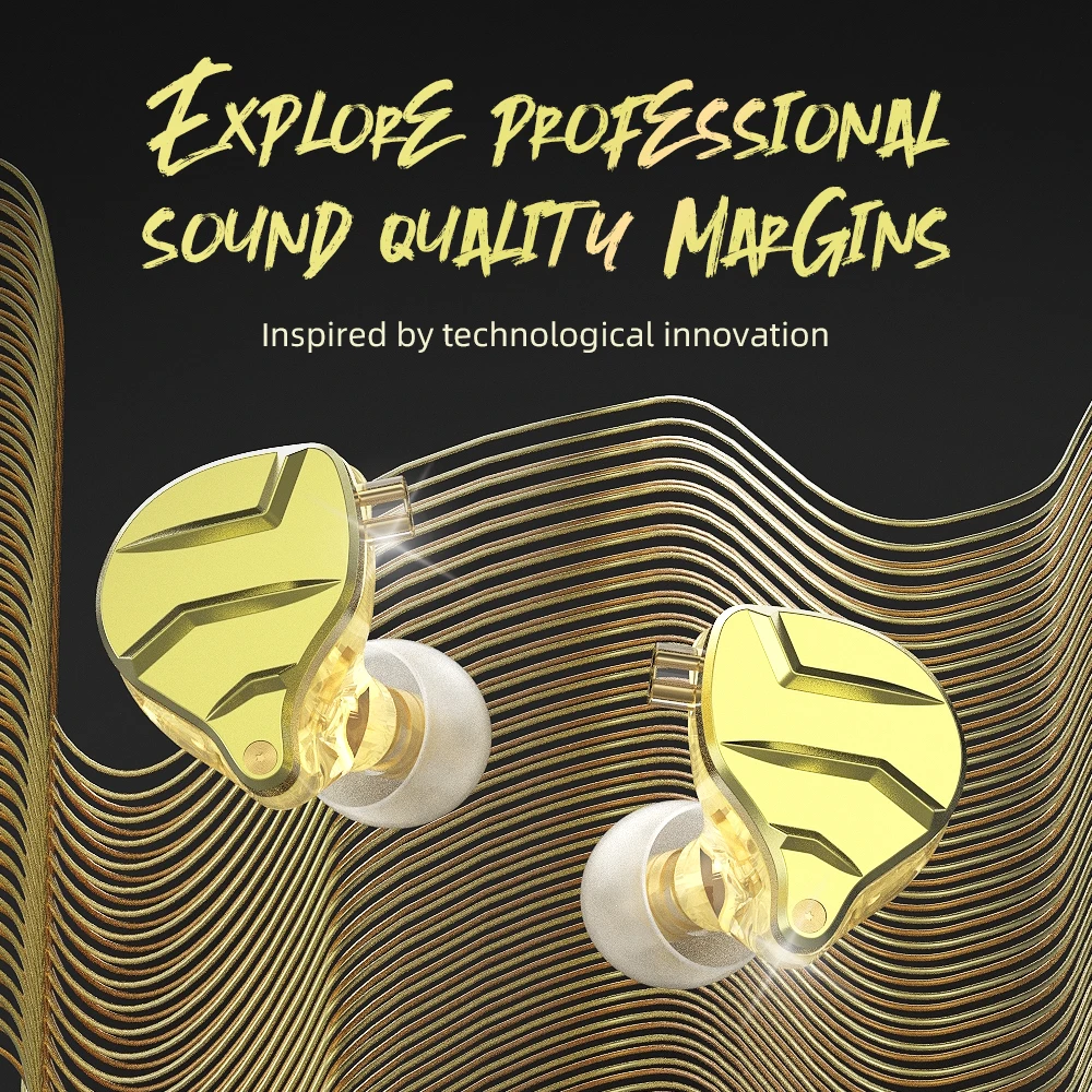 QKZ-auriculares inalámbricos ZX1 de Metal, dispositivo de audio HIFI, Subwoofer, con cancelación de ruido, Monitor deportivo para videojuegos y música - imagen 3