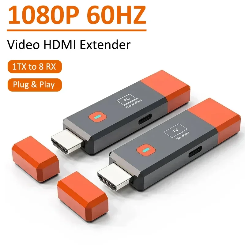 Extensor HDMI inalámbrico de 1080P y 50M, adaptador receptor y transmisor de vídeo, Dongle de TV para cámara, portátil, PC a proyector de Monitor de TV