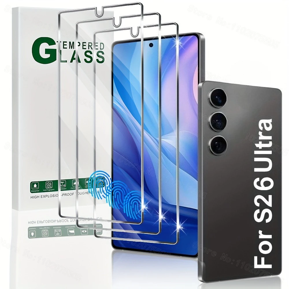 Protector de pantalla HD de 3 piezas para Samsung Galaxy S26 Ultra, Plus, vidrio templado para Galaxy S25 Plus S25 FE vidrio ultra transparente resistente - imagen 2