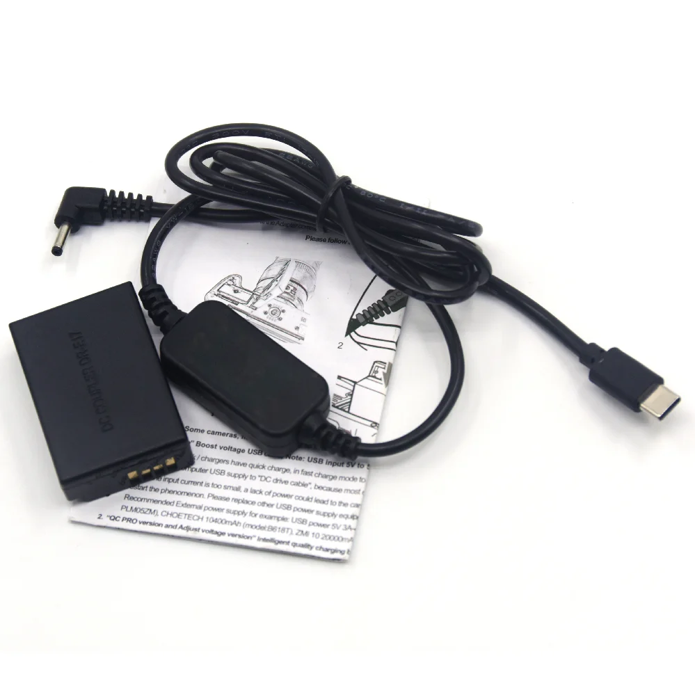 LP e17 Dummy Battery DR - e17 DC coupler + USB type C DC Cable para Canon EOS m3 M5 M6 EOS - M6 Mark II cameras - imagen 4