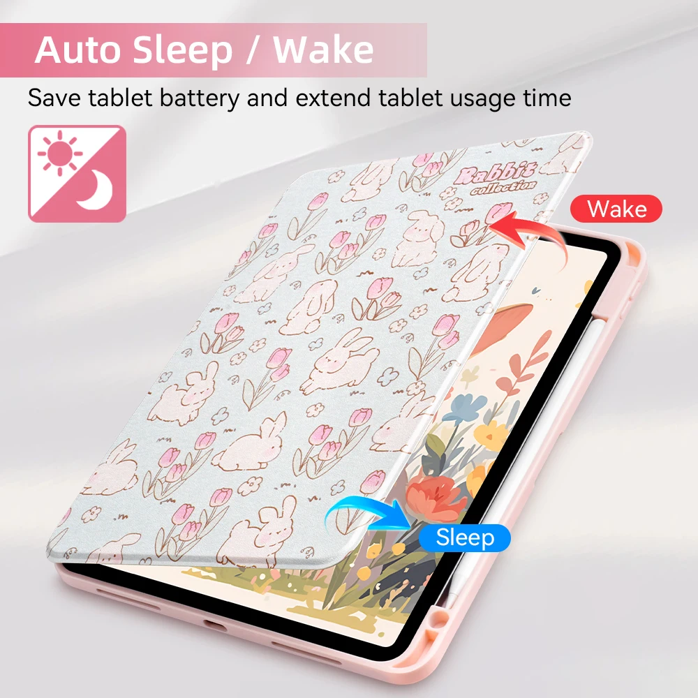 Rotación 360 para Samsung Galaxy TabA9 Plus A8 10,5 Auto Sleep Wake Tab S10 S9FE S7 S8 11P 12,4 13,1 S6 Lite con portalápices ﻿ - imagen 2