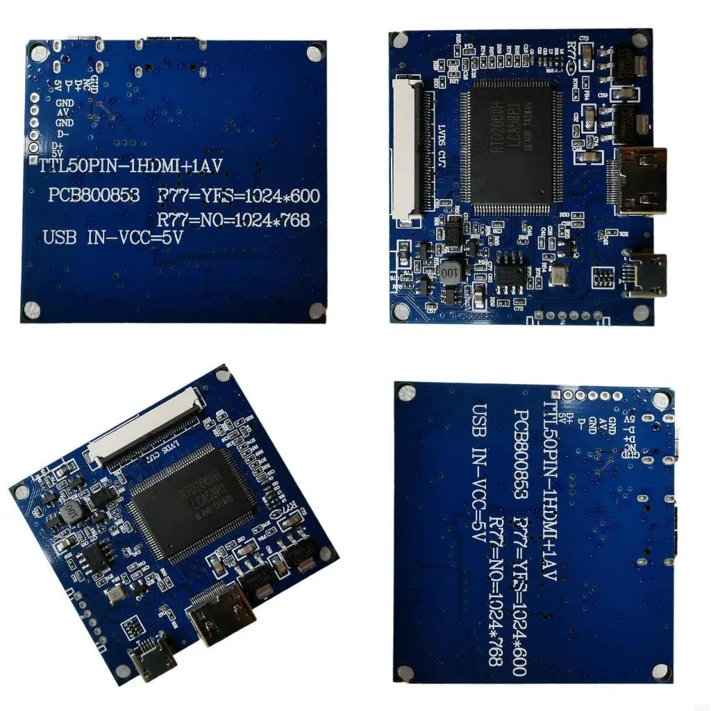 896F PLATA CONTROLADOR compatible con para 50pin TTL 1024x600 1024x768 pantalla LCD