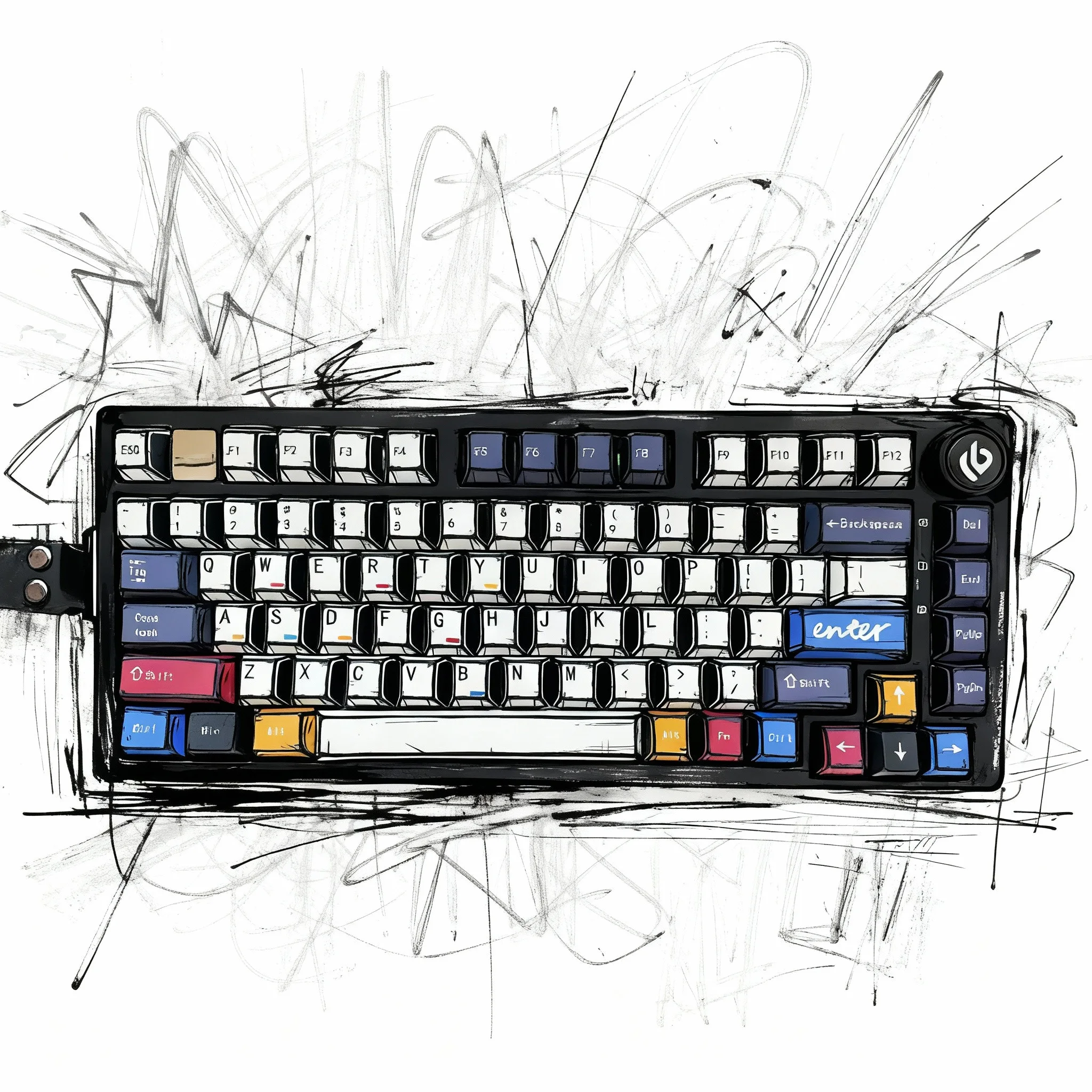 Teclas de teclado personalizadas con perfil de cereza con temática de Graffiti, 130 teclas, sublimación de tinte de cinco lados, teclas PBT para teclado MX Switch - imagen 5