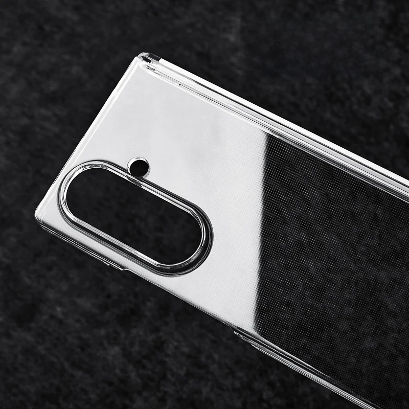 Para Samsung Galaxy Z Fold 7 funda dura de PC transparente delgada doble bisagra media funda protectora trasera para Z fold7 carcasa de teléfono - imagen 2