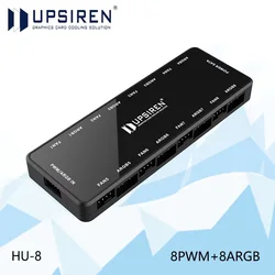 Hub UPSIREN HU-8 para ventiladores ARGB/PWM con montaje magnético