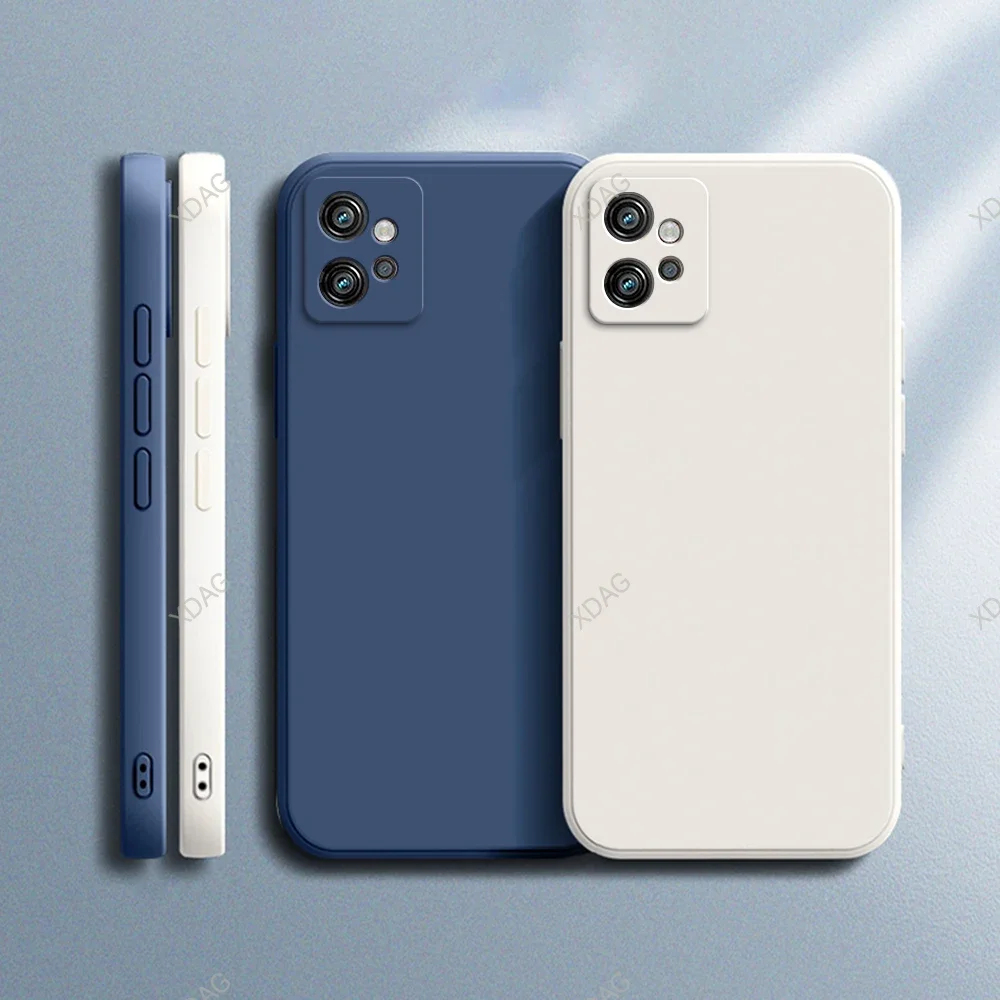 Funda blanda original para Motorola Moto G32 6.5" XT2235-2 XT2235-3 Coque Protección de cámara Cubierta de silicona líquida cuadrada a prueba de golpes - imagen 2