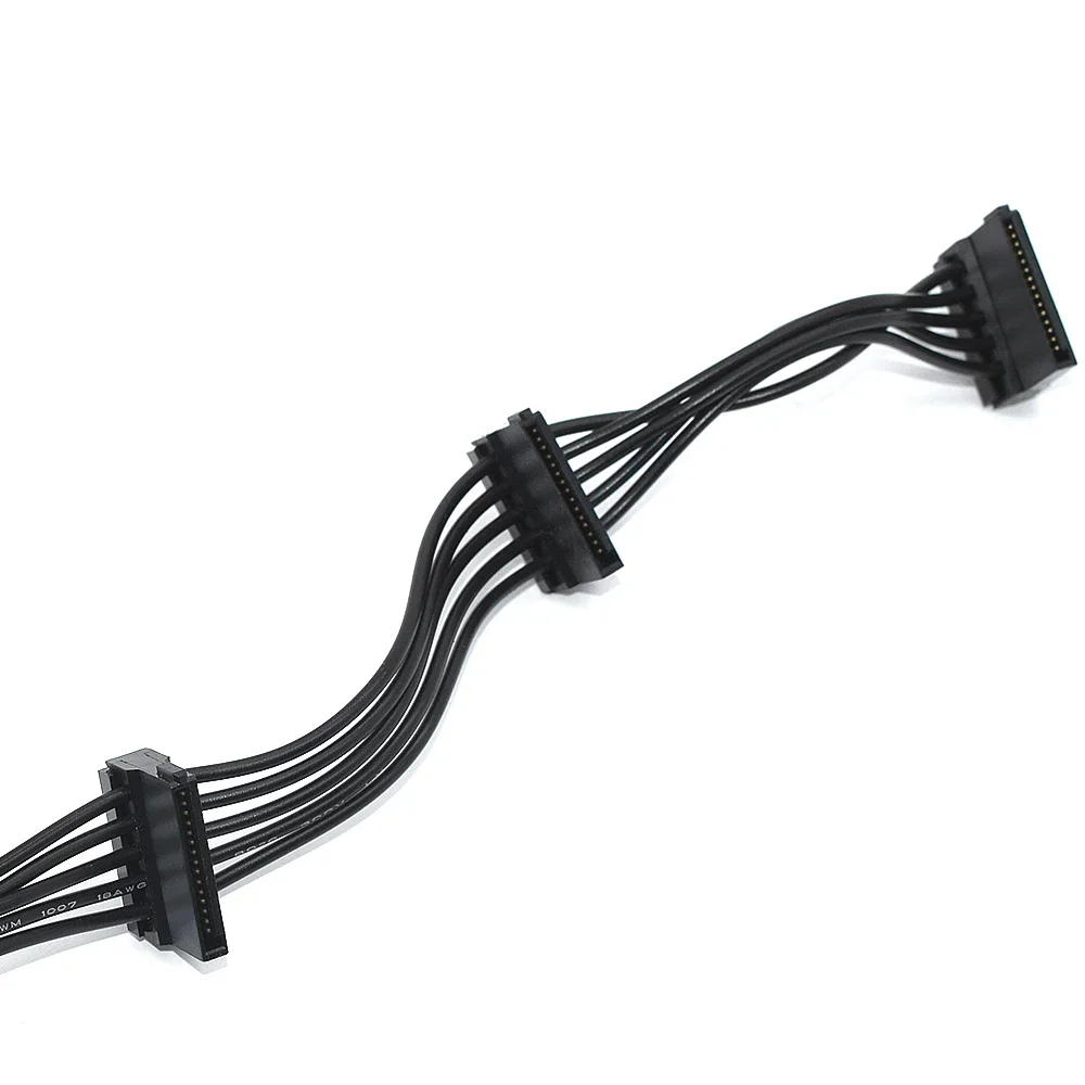 Nuevo Cable divisor de fuente de alimentación IDE SATA/4PIN de 15 pines, disco duro de 1 macho a 5 hembra para DIY, Cable de alimentación de extensión para PC - imagen 5