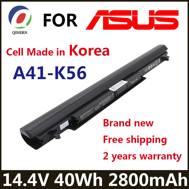 Batería de ordenador portátil A41-K56 para ASUS E46 E46CA E46CB K46 K46CA K46CB K56 K56C K56CB K56V R405CB R505 R505CB R550 R550CM S40CB S405