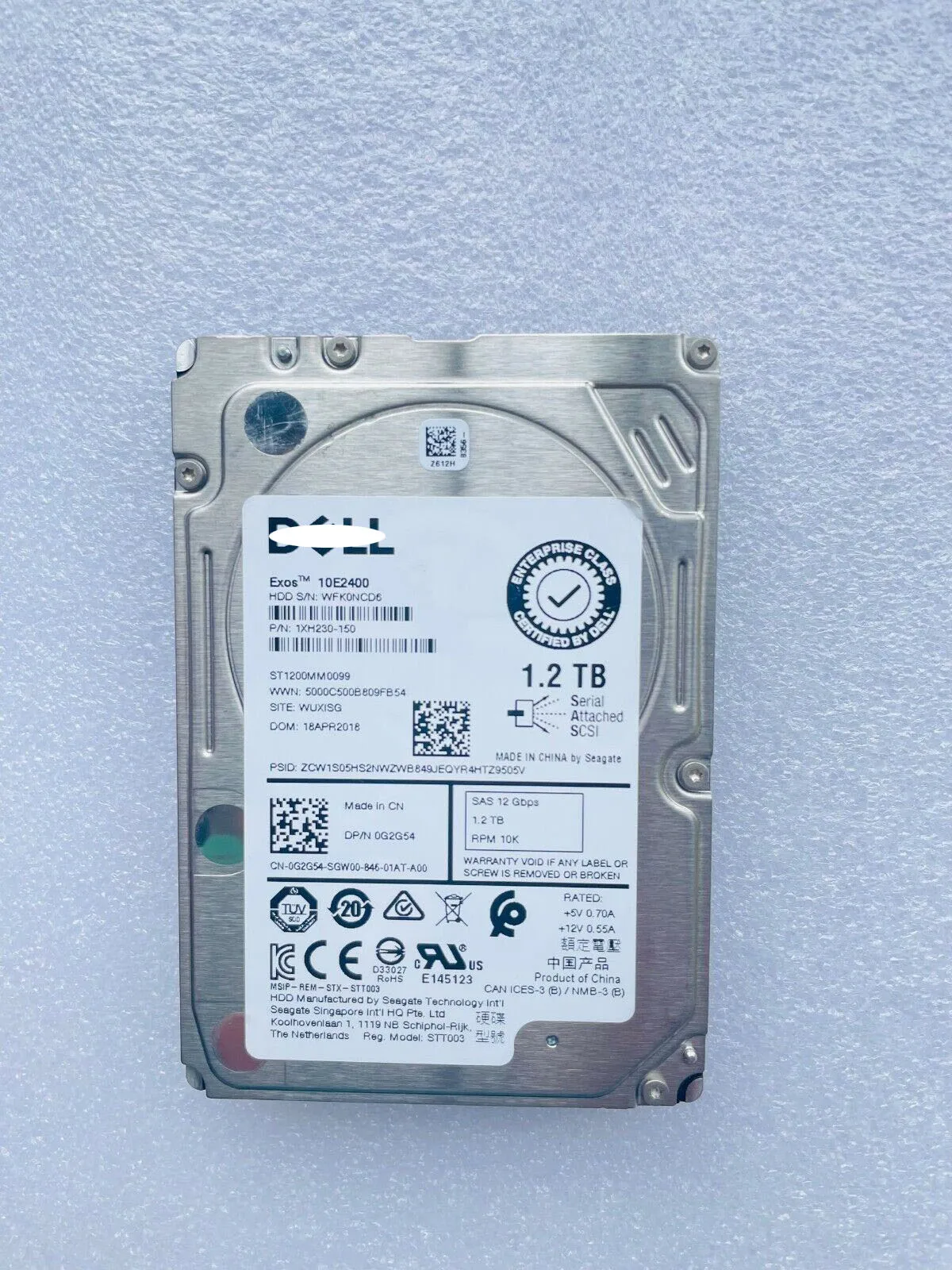 Para disco duro empresarial G2G54 0G2G54 1,2 TB 12 Gb/s 2,5 "10K ST1200MM0099 - imagen 3