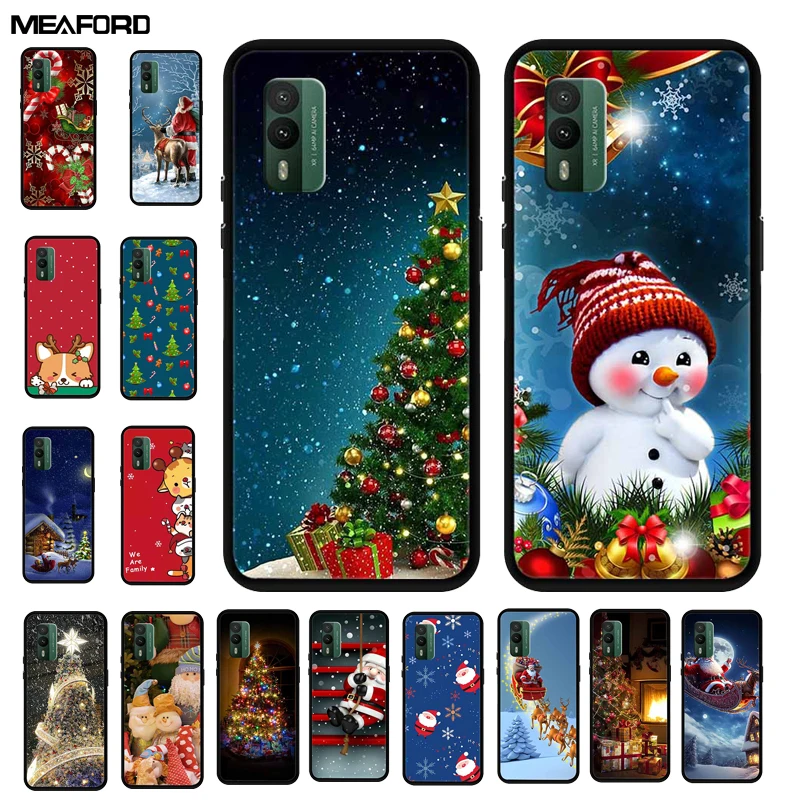 Funda de Navidad para Nokia XR21, XR20, X30, 5G, X100, X10, X20, X6, X5, funda de teléfono de TPU suave, fundas para Nokia X100