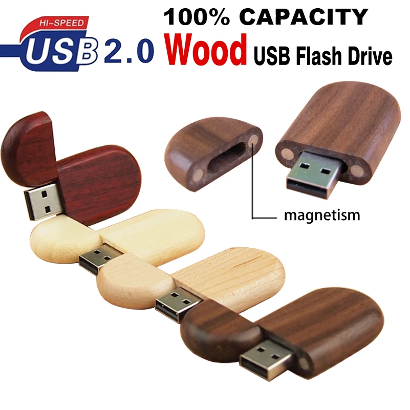50 unids/lote unidad Flash USB 2,0 de alta velocidad Pendrive de madera 4GB 8GB 16GB 32GB 64GB 128GB memoria Stick regalo de boda (LOGO gratis) - imagen 3
