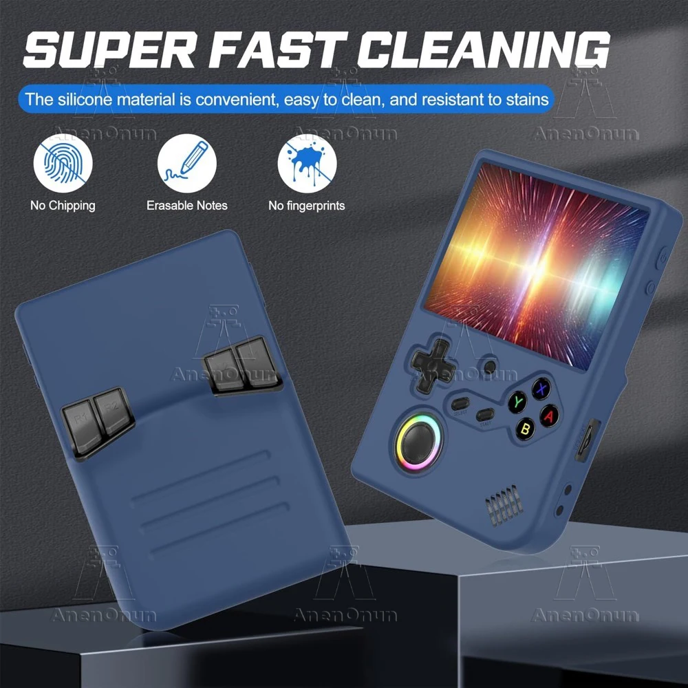 Funda de silicona RG40XX V con cordón, a prueba de golpes, antiarañazos, ajuste completo, carcasa suave, agarre antideslizante, cubierta protectora duradera - Azul - imagen 2