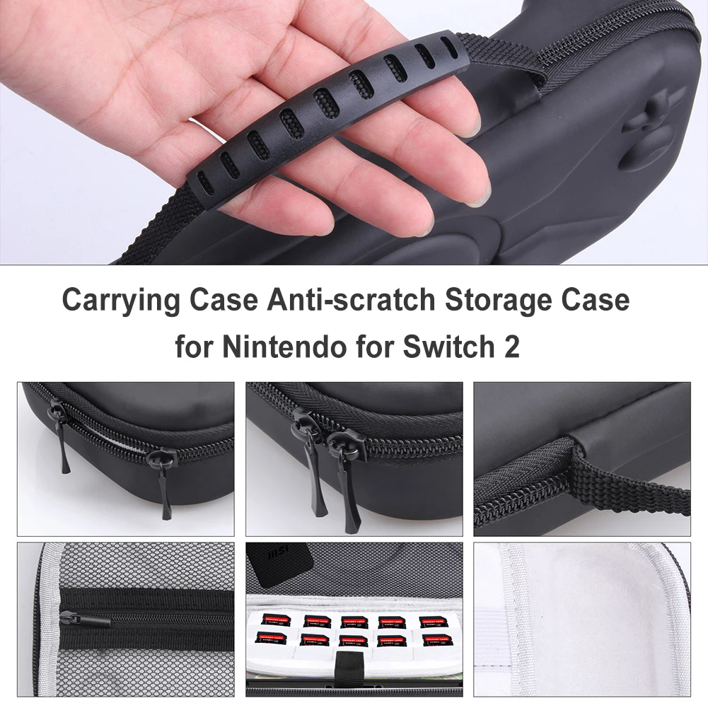 Estuche de transporte para Switch 2, estuche de transporte portátil, bolsa de carcasa dura, bolsa de almacenamiento portátil a prueba de golpes, organizador para Nintendo Switch 2 - imagen 5