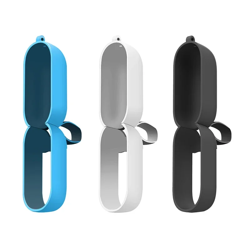 Funda de silicona 2 en 1, cubierta de batería, carcasa protectora, correa de muñeca ajustable, juego de cuerdas trenzadas para accesorios de cámara Insta360 GO 2 - imagen 2