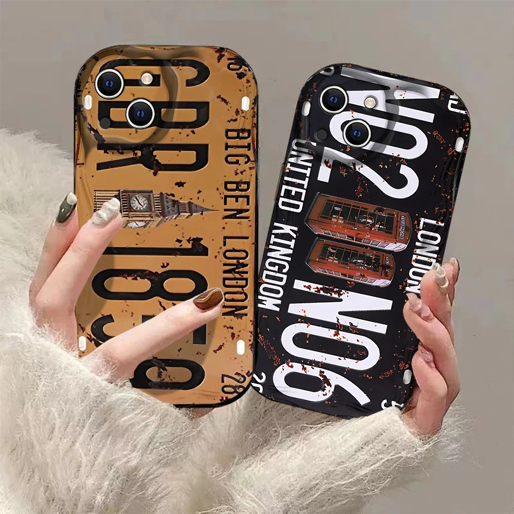 Placa de matrícula antigua Retro, funda con ondas 3D entumadas para OPPO A98 A94 A93 A92 A79 A78 A76 A58 A57 A55 A38 A33 A17 A16 A15 2020 4G 5G - imagen 3