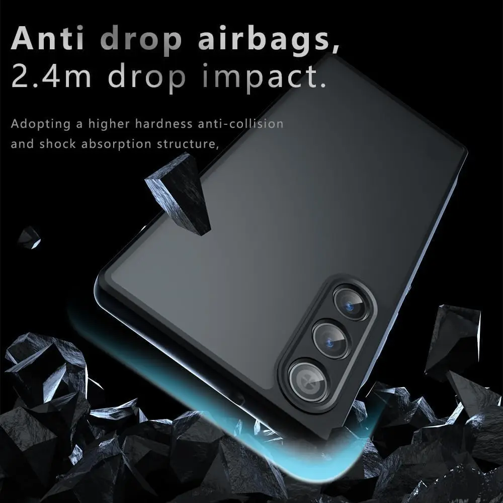 Funda mate esmerilada para ZTE Nubia Red Magic 10 Air Cover a prueba de golpes translúcido piel-táctil carcasa trasera dura Fundas - imagen 3