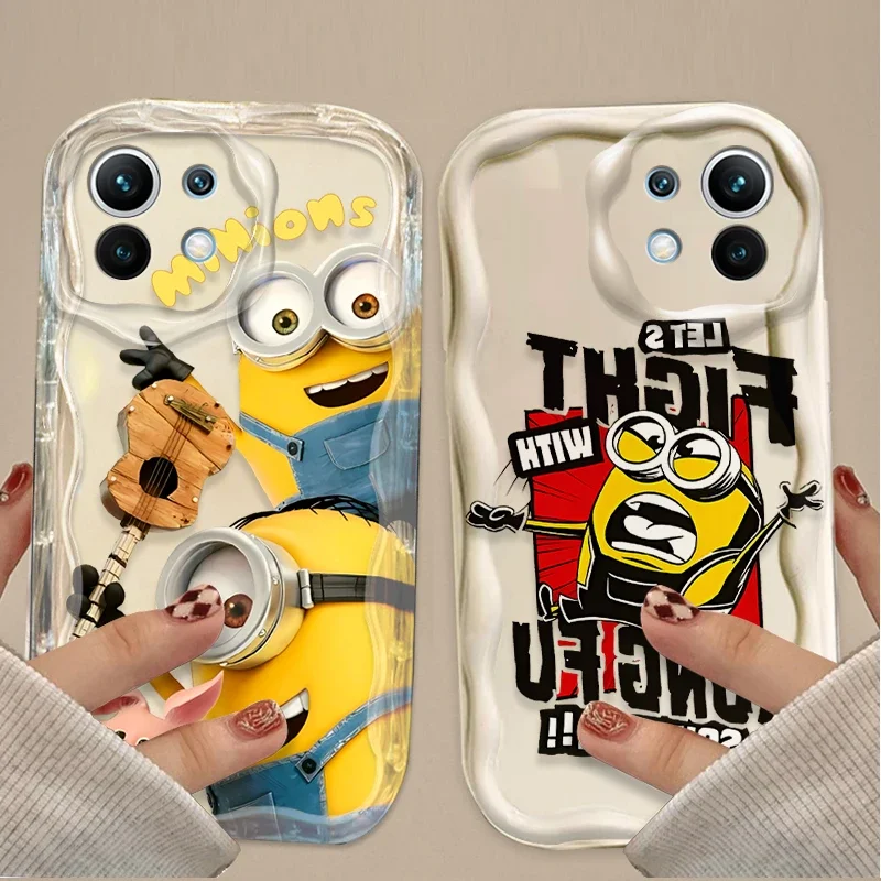 Preciosa funda de dibujos animados m-minions para Xiaomi 14T 13T 12T 13 12 11 11i Lite 5G 10T POCO X5 X6 Pro X3 NFC X4 GT F3 F4 F5 F6 M6 M5S C65