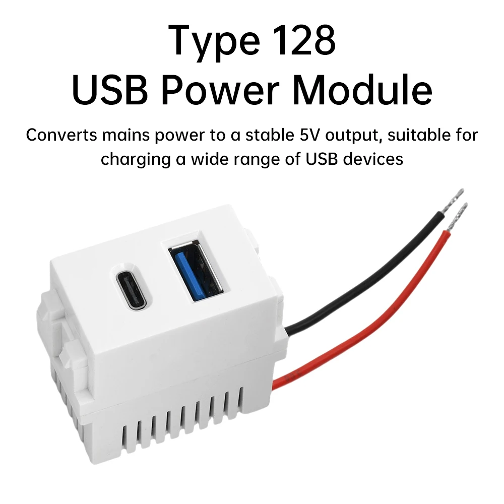 Módulo de alimentación USB 5V2.1A tipo 128 enchufe de 220V puerto Dual USB + módulo de enchufe de carga tipo C módulos de fuente de alimentación conmutada