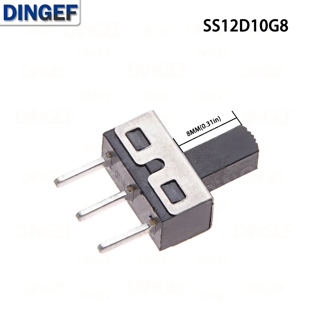 10 Uds 3A 250V SS12D10 SS12D06 interruptor de palanca 3 pines SSS12D10 mango de pies rectos alto 5mm espaciado de 4,7mm interruptores de alimentación - imagen 5