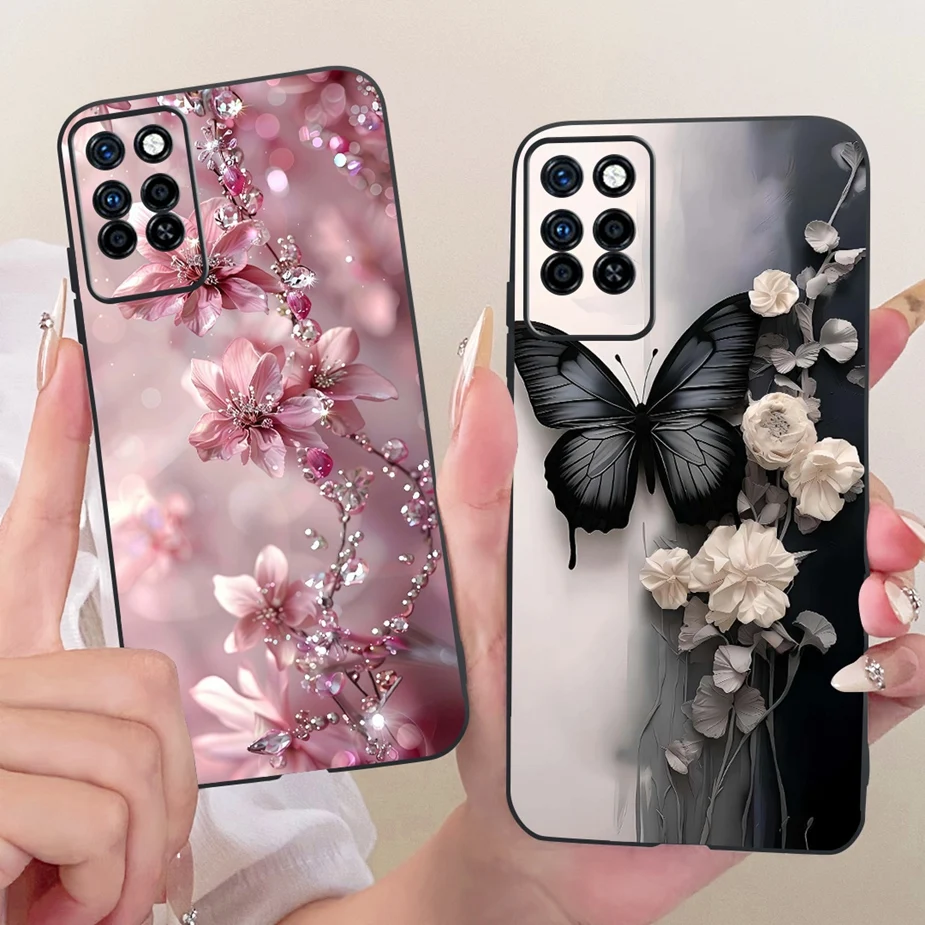 Para Infinix Note 10 Pro funda X695 X695D funda pintada de mariposa de lujo Fundas suaves de TPU para Infinix Note 10 Pro NFC Note10 parachoques - imagen 5