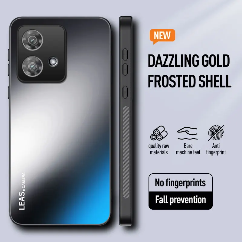 Funda mate para Moto Edge 40 Neo sensación de piel AG protección de lente dura anticaída cubierta de PC para Motorola Edge40 Neo parachoques a prueba de golpes - imagen 2