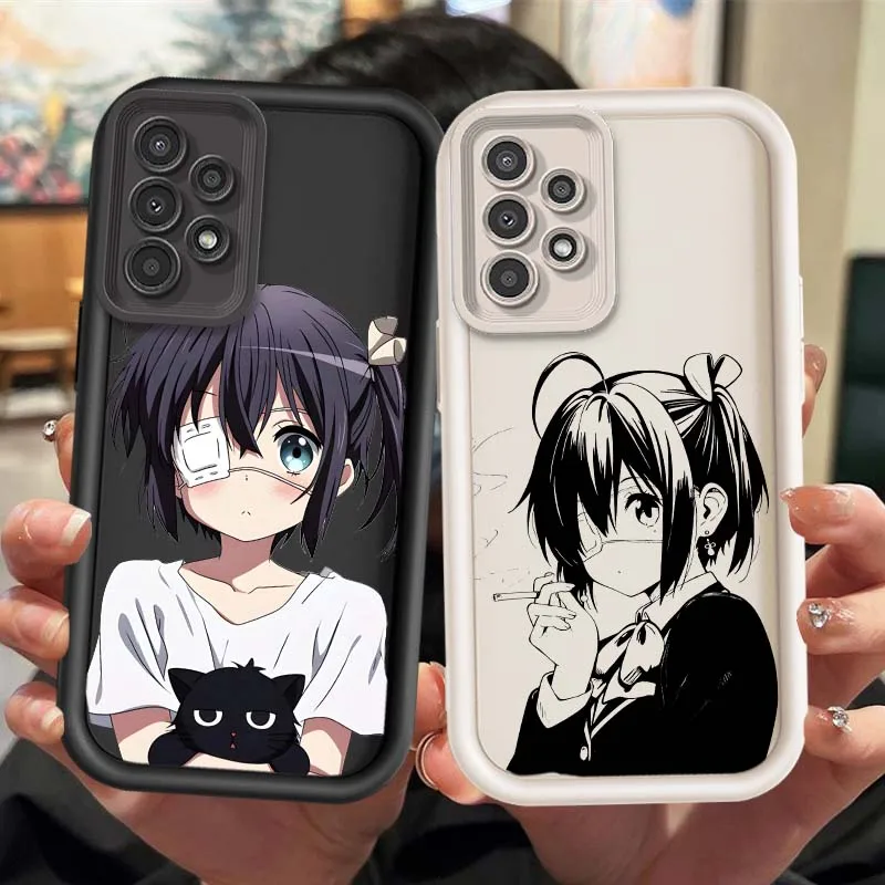 Rikka Takanashi Anime para Samsung Galaxy A73 A72 A71 A56 A55 A35 A25 A54 A53 A52 A51 A32 funda de teléfono con escalera ocular