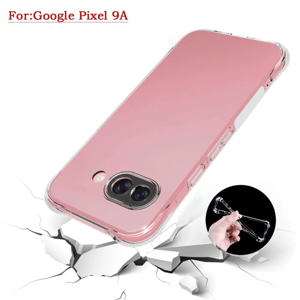 Funda de silicona transparente anticaída para Google Pixel 9A, Funda transparente para Google Pixel9A 9 A - imagen 2