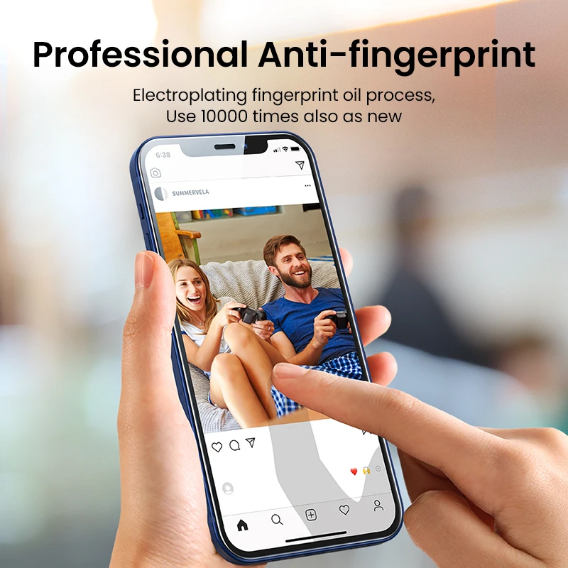 UGREEN-Protector de pantalla de cristal HD para iPhone, película de lente de cámara para iPhone 15 Pro Max, 14 Plus, 13, 12, 11, XR - imagen 4