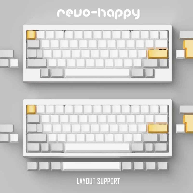 Hhkb-Kit de clavier mécanique 60%, structure de joint, mode touristes, échange à chaud, ergonomique, auto-assemblage, Bluetooth, clavier de jeu personnalisé - imagen 3