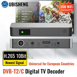 Decodificador TDT DVB-T2/C H265 UBISHENG - Receptor FTA HD con EPG